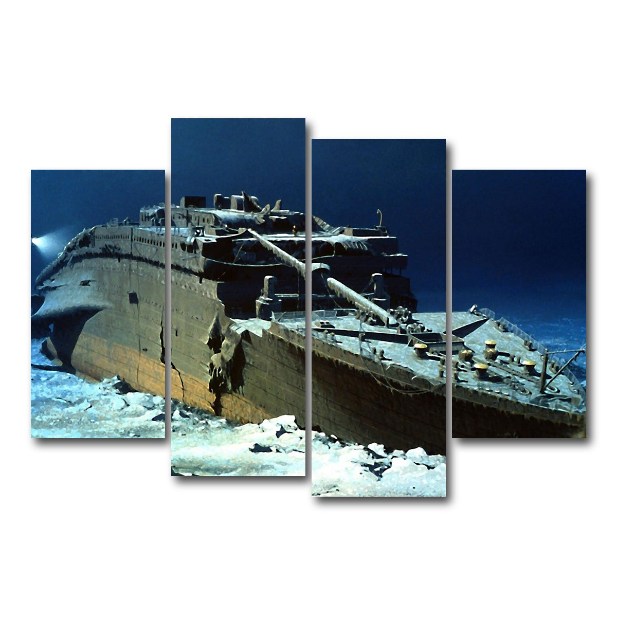 AUTO-MOCKUP WHITE | Titanic wreck | 4 Piece | Gallery Wrap Canvas | group=4_short