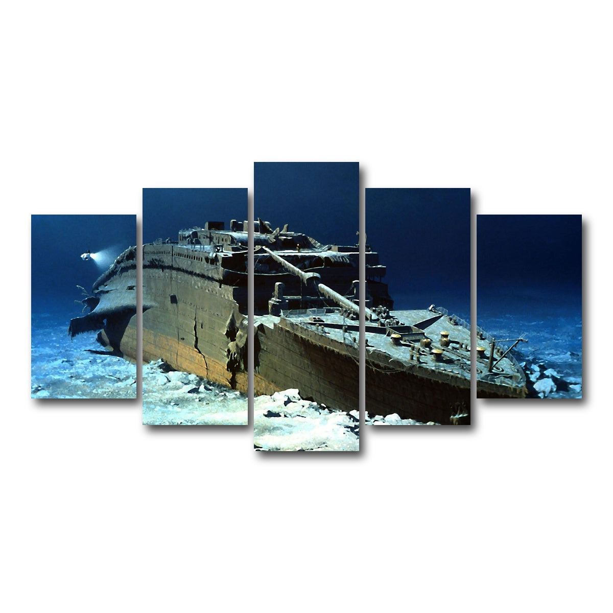 AUTO-MOCKUP WHITE | Titanic wreck | 5 Piece | Gallery Wrap Canvas | group=5_normal