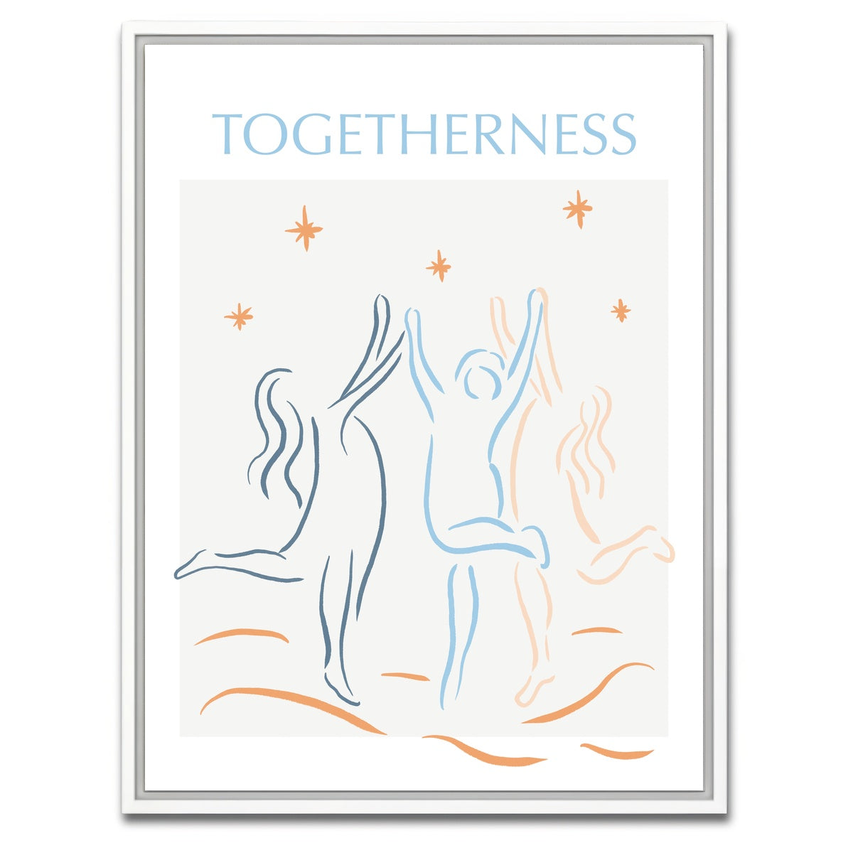 AUTO-MOCKUP WHITE | Togetherness Blue | 1 Piece | White Framed Canvas | group=3x4