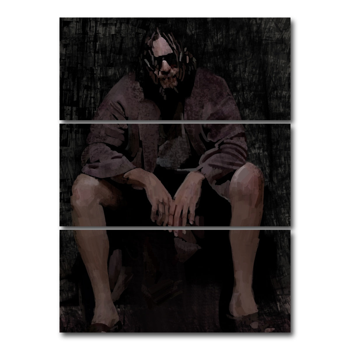 AUTO-MOCKUP WHITE | Toilet Dude | 3 Piece | Gallery Wrap Canvas | group=8x18_stacked