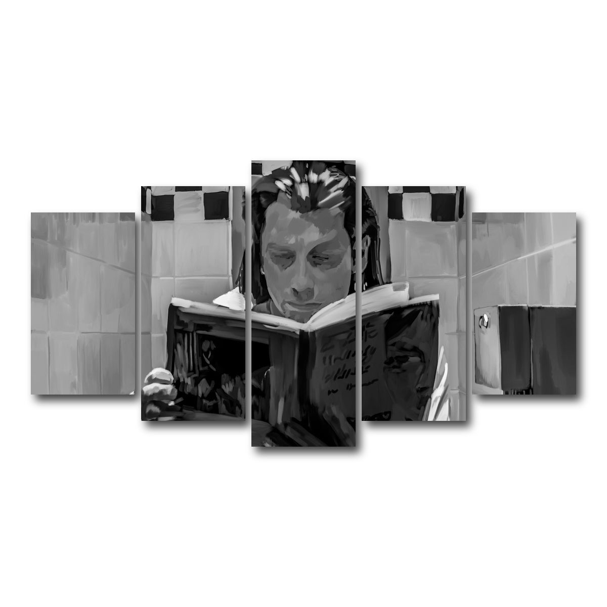 AUTO-MOCKUP WHITE | Toilet Reading | 5 Piece | Gallery Wrap Canvas | group=5_normal