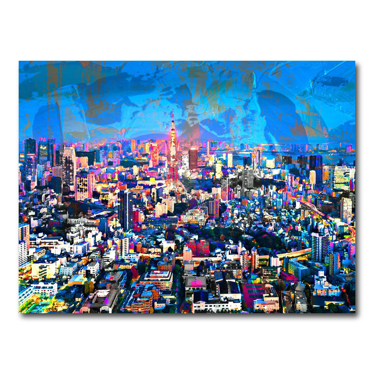 AUTO-MOCKUP WHITE | Tokyo At Night | 1 Piece | Gallery Wrap Canvas | group=4x3