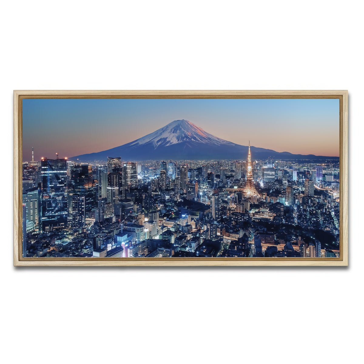 AUTO-MOCKUP WHITE | Tokyo City | 1 Piece | Natural Framed Canvas | group=2x1