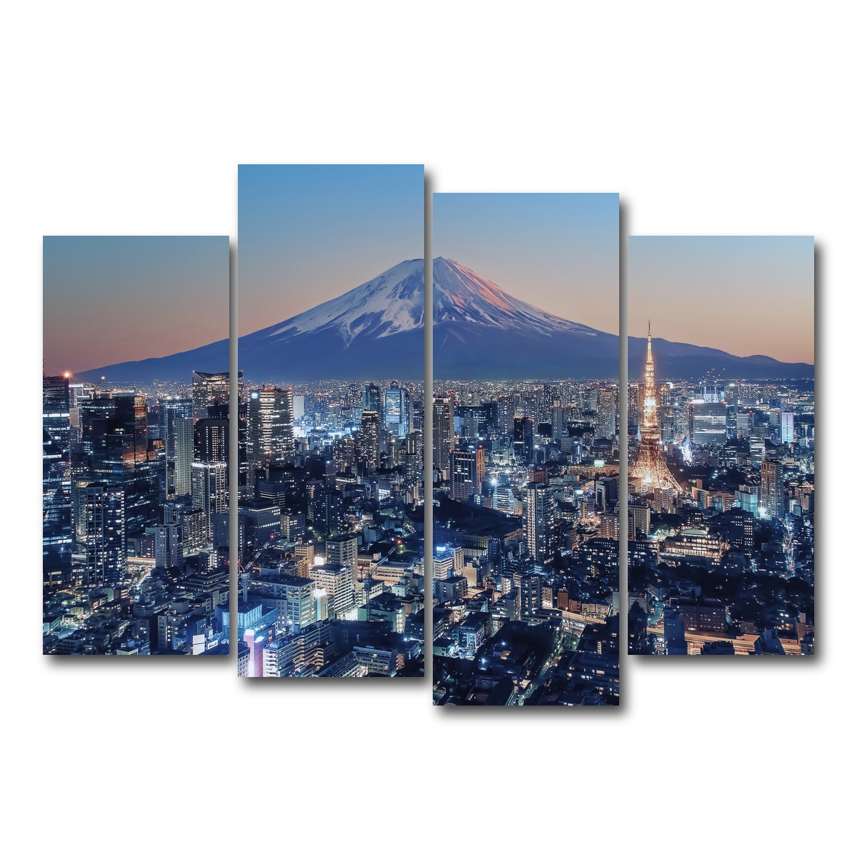 AUTO-MOCKUP WHITE | Tokyo City | 4 Piece | Gallery Wrap Canvas | group=4_normal