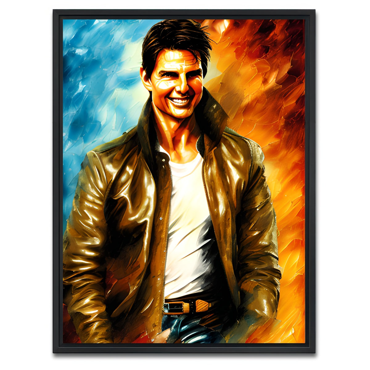 AUTO-MOCKUP WHITE | Tom Cruise | 1 Piece | Black Framed Canvas | group=3x4