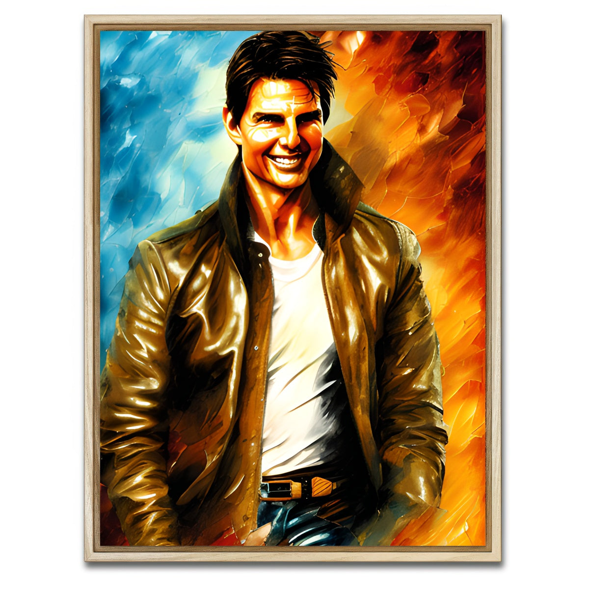 AUTO-MOCKUP WHITE | Tom Cruise | 1 Piece | Natural Framed Canvas | group=3x4