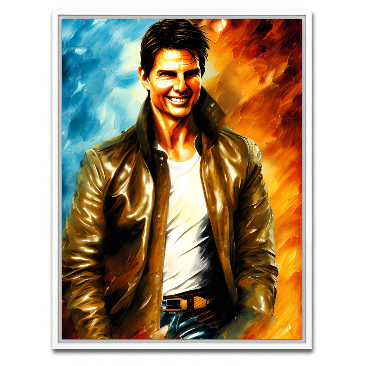 AUTO-MOCKUP WHITE | Tom Cruise | 1 Piece | White Framed Canvas | group=3x4
