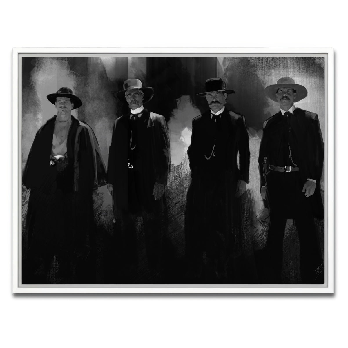 AUTO-MOCKUP WHITE | Tombstone Gang | 1 Piece | White Framed Canvas | group=4x3