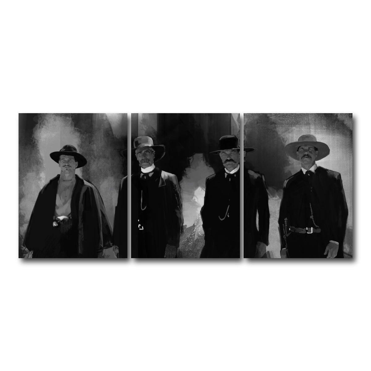 AUTO-MOCKUP WHITE | Tombstone Gang | 3 Piece | Gallery Wrap Canvas | group=18x24