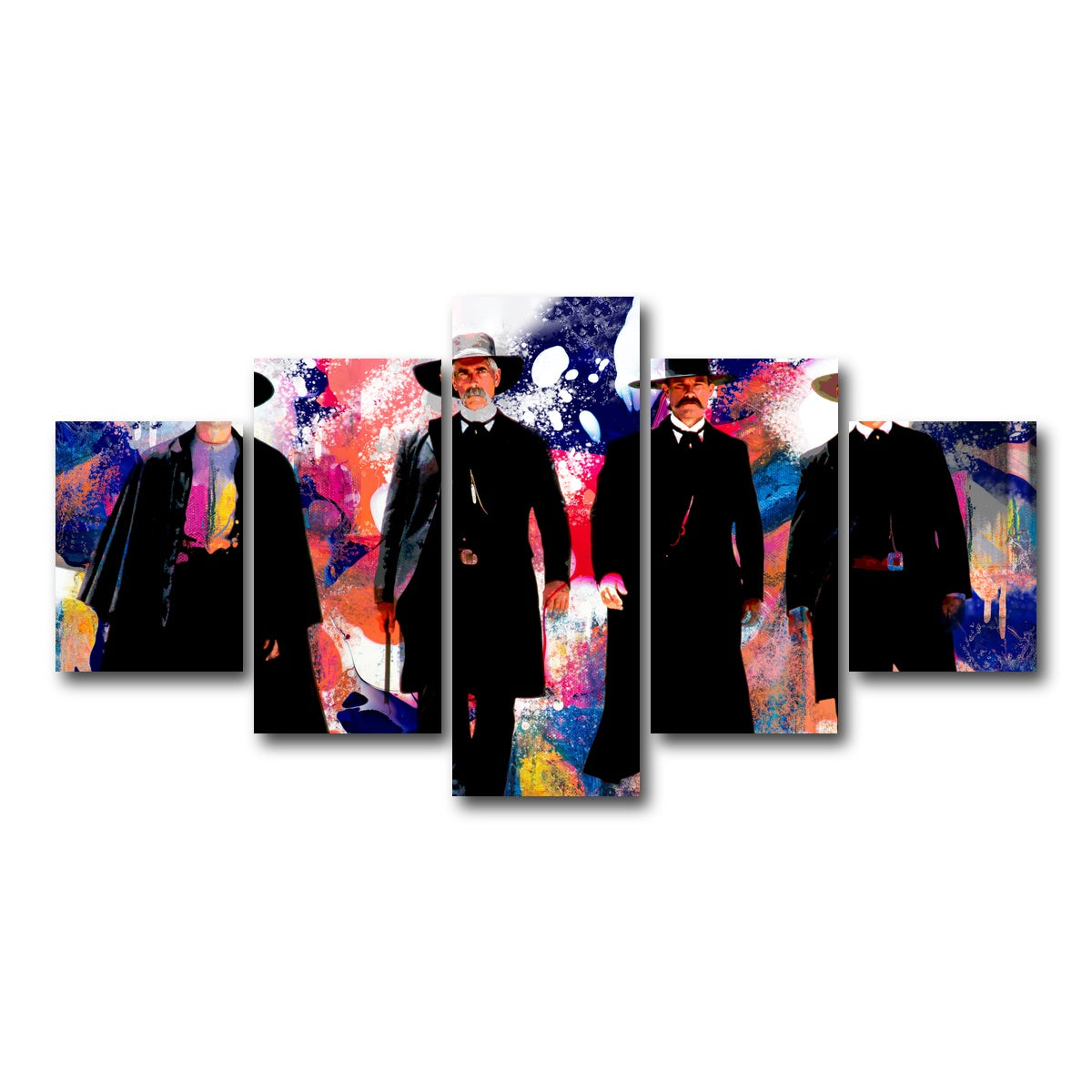 AUTO-MOCKUP WHITE | Tombstone Retro | 5 Piece | Gallery Wrap Canvas | group=5_short