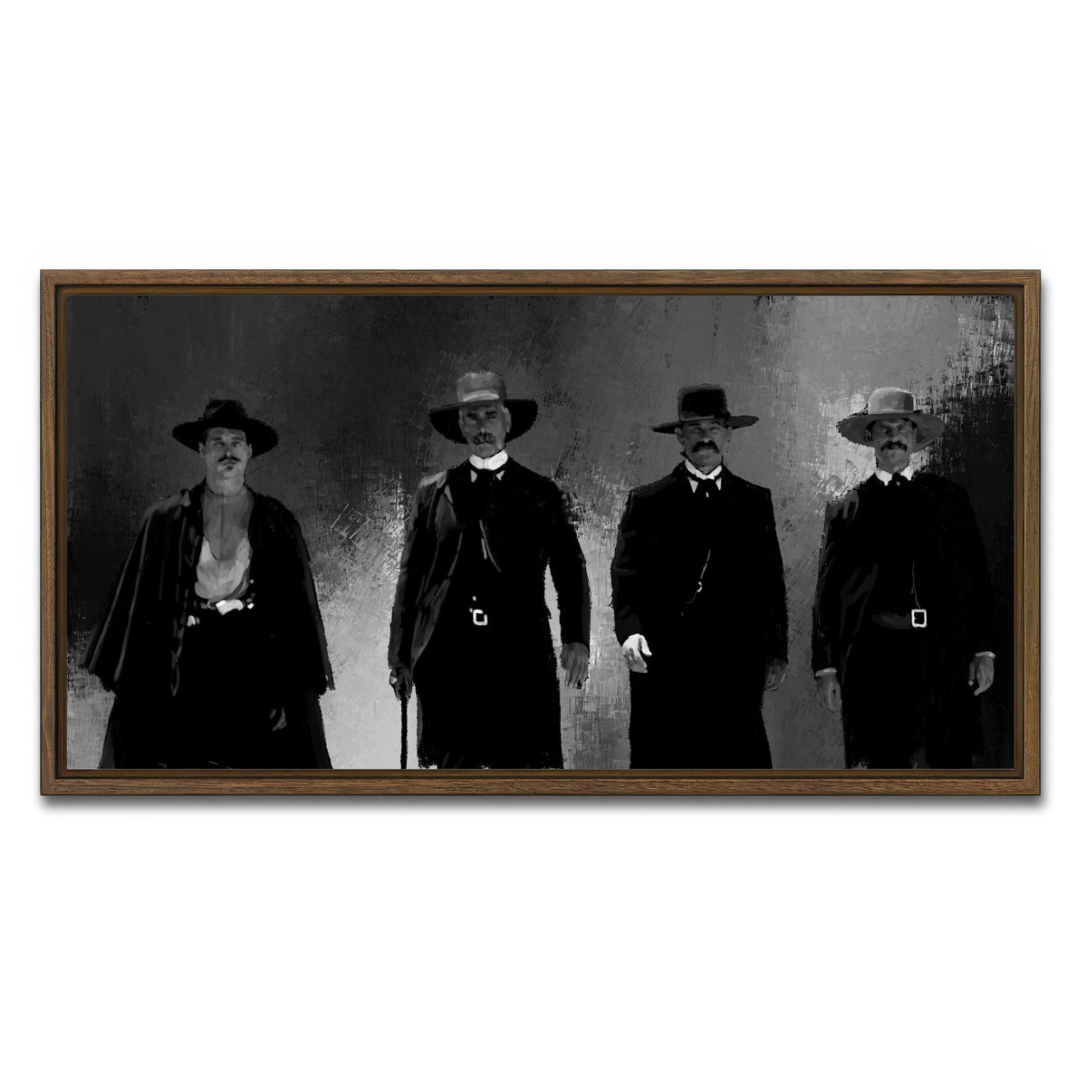 AUTO-MOCKUP WHITE | Tombstone | 1 Piece | Walnut Frame | group=2x1