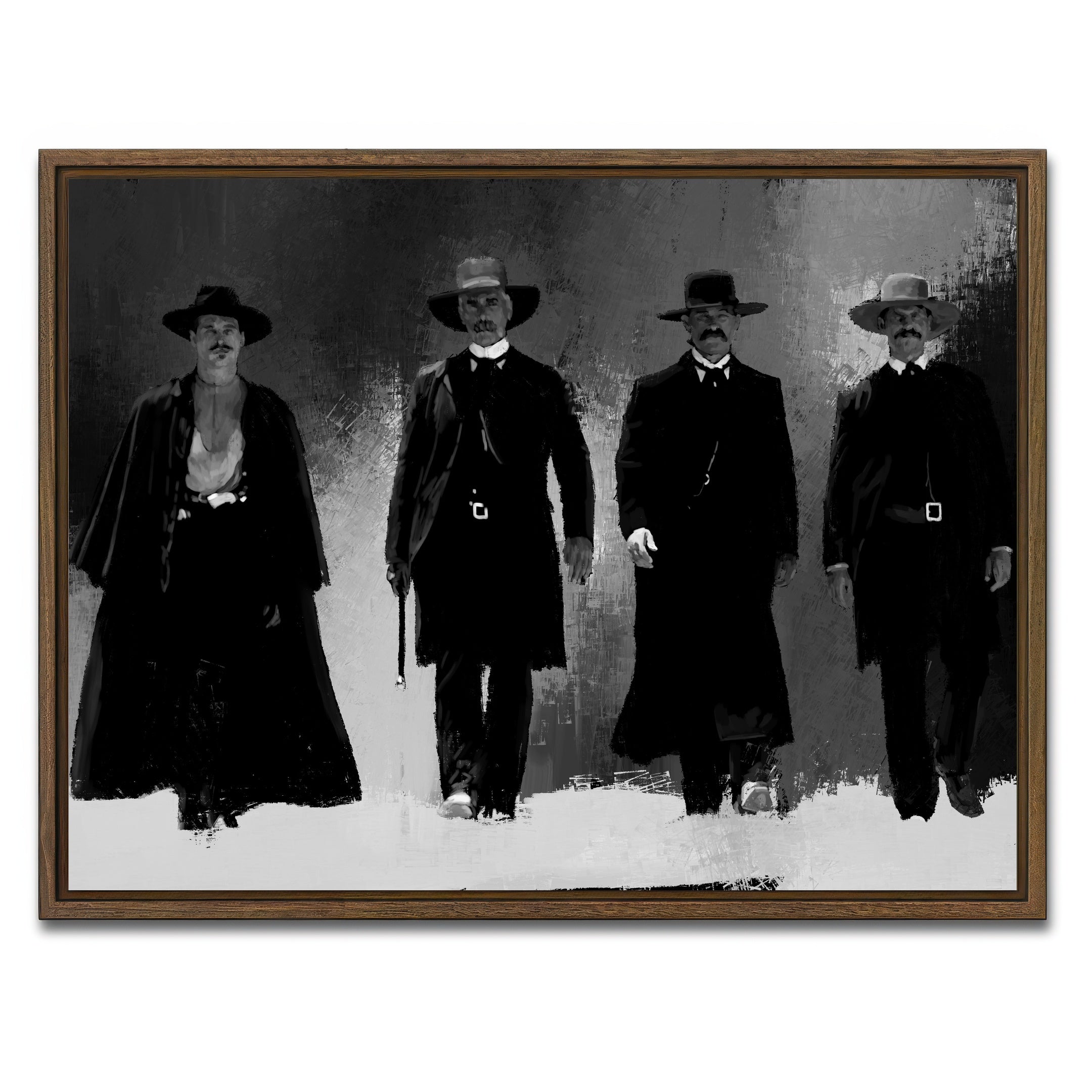 AUTO-MOCKUP WHITE | Tombstone | 1 Piece | Walnut Frame | group=4x3
