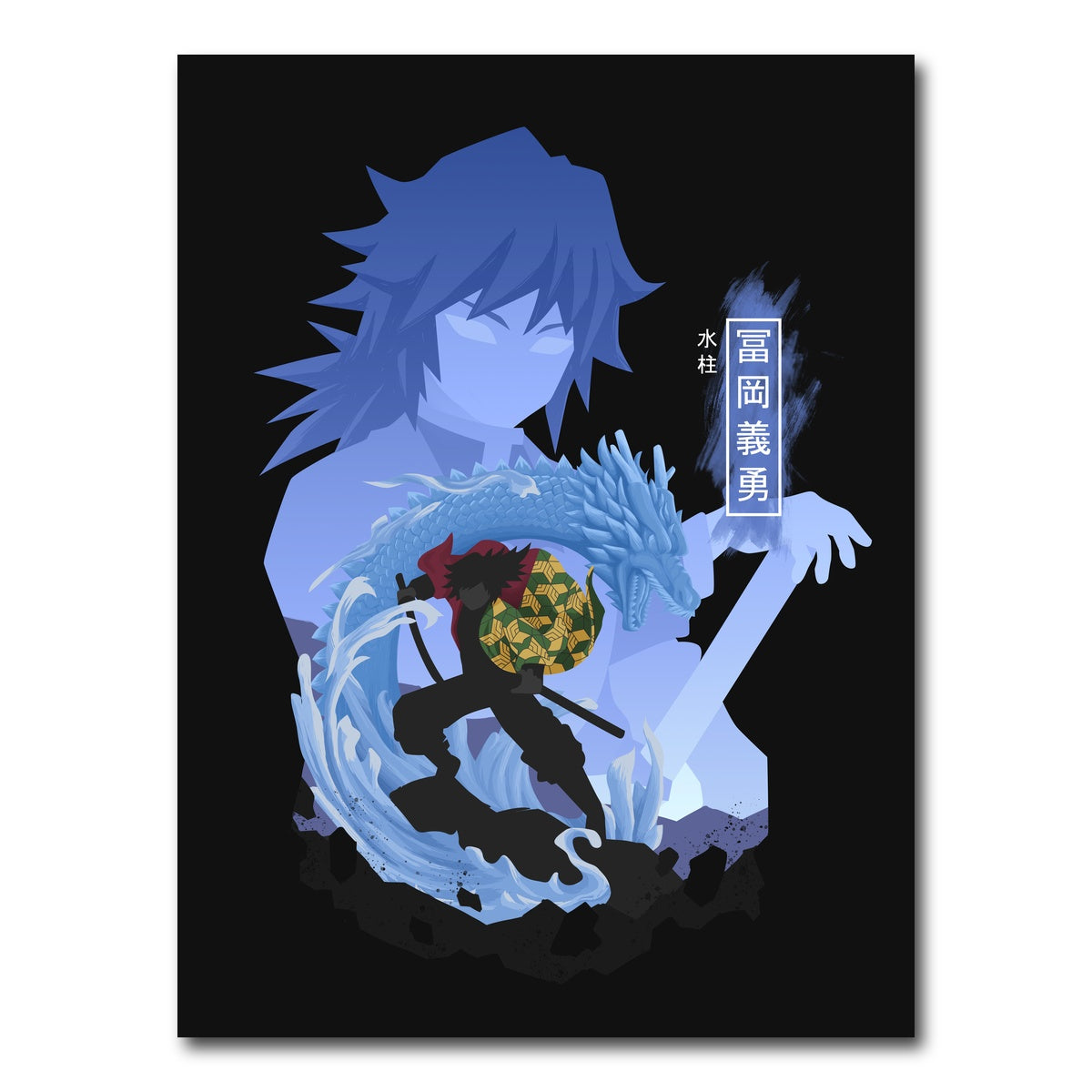 AUTO-MOCKUP WHITE | Tomioka Giyu | 1 Piece | Gallery Wrap Canvas | group=3x4