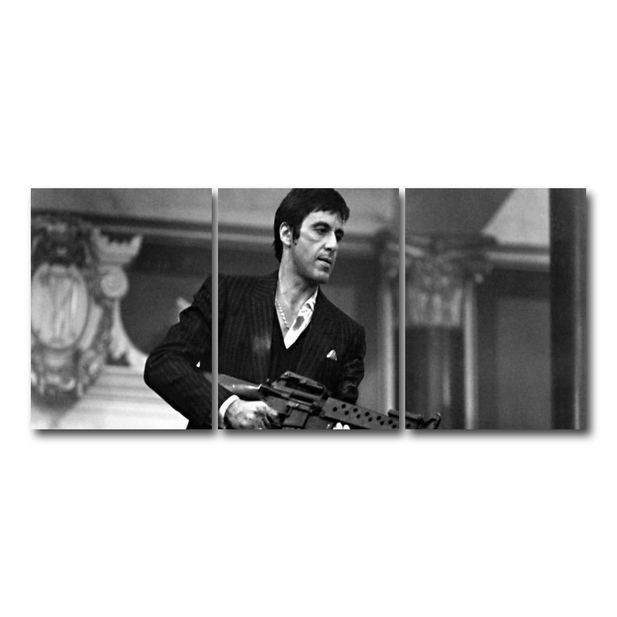 AUTO-MOCKUP WHITE | Tony Montana | 3 Piece | Gallery Wrap Canvas | group=18x24