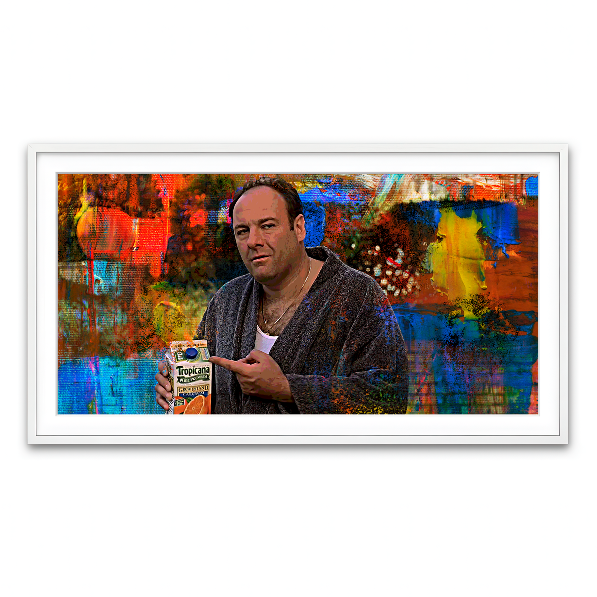 Framed Print 2x1 White