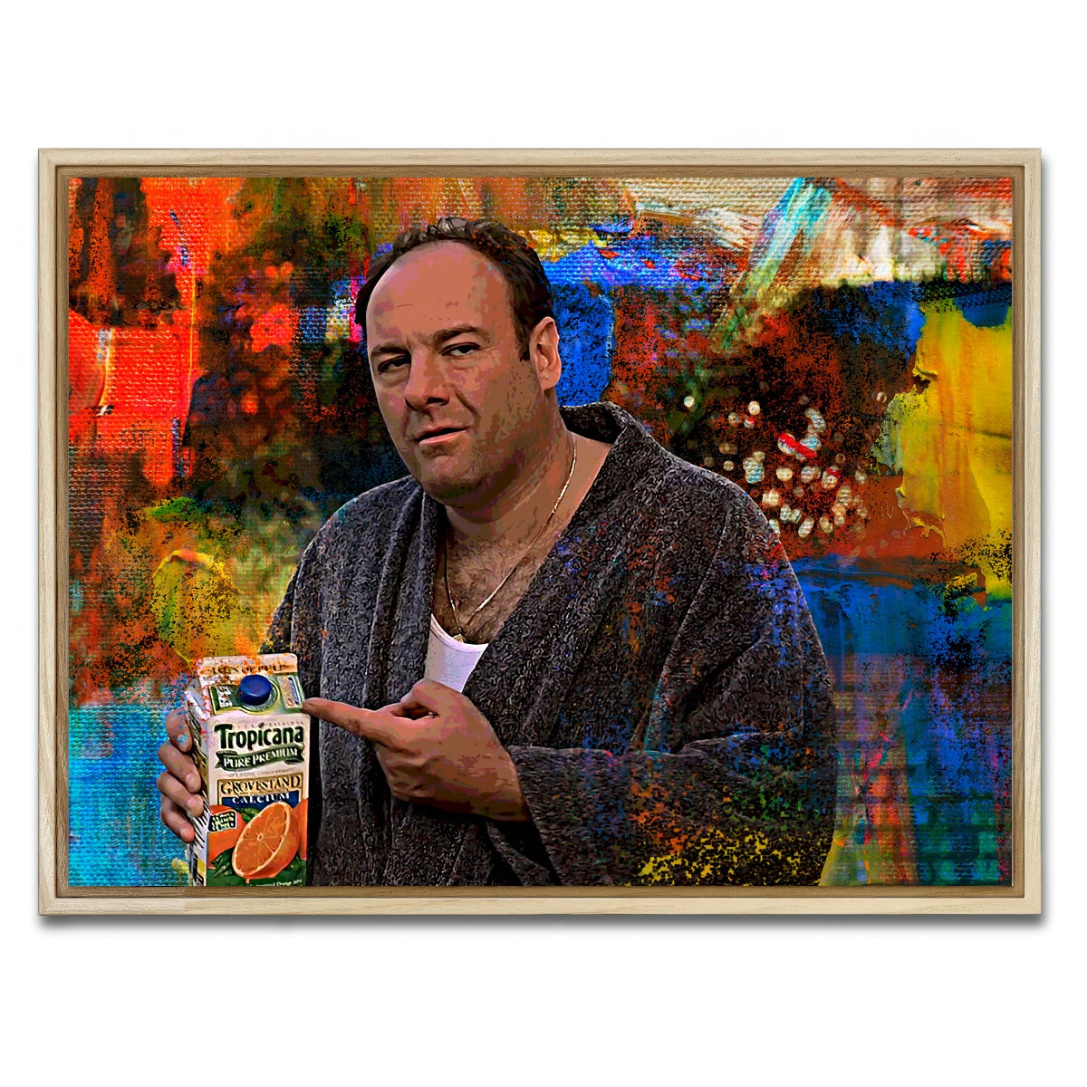 AUTO-MOCKUP WHITE | Tony Soprano Some Pulp | 1 Piece | Natural Framed Canvas | group=4x3