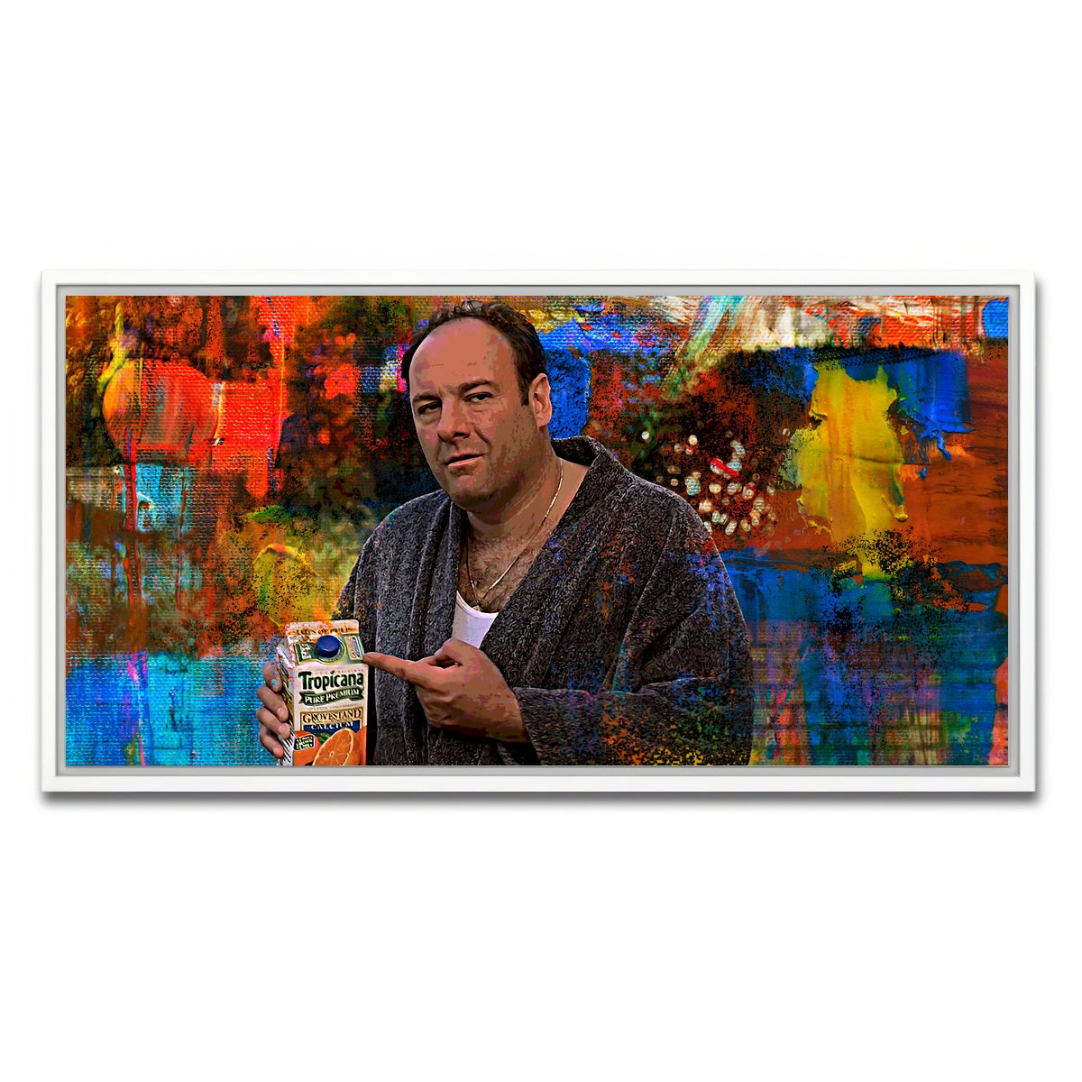 AUTO-MOCKUP WHITE | Tony Soprano Some Pulp | 1 Piece | White Framed Canvas | group=2x1