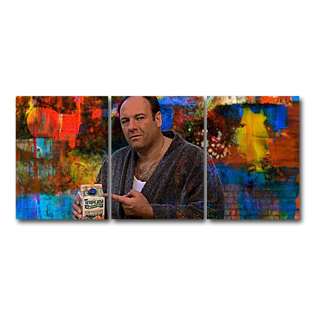AUTO-MOCKUP WHITE | Tony Soprano Some Pulp | 3 Piece | Gallery Wrap Canvas | group=18x24