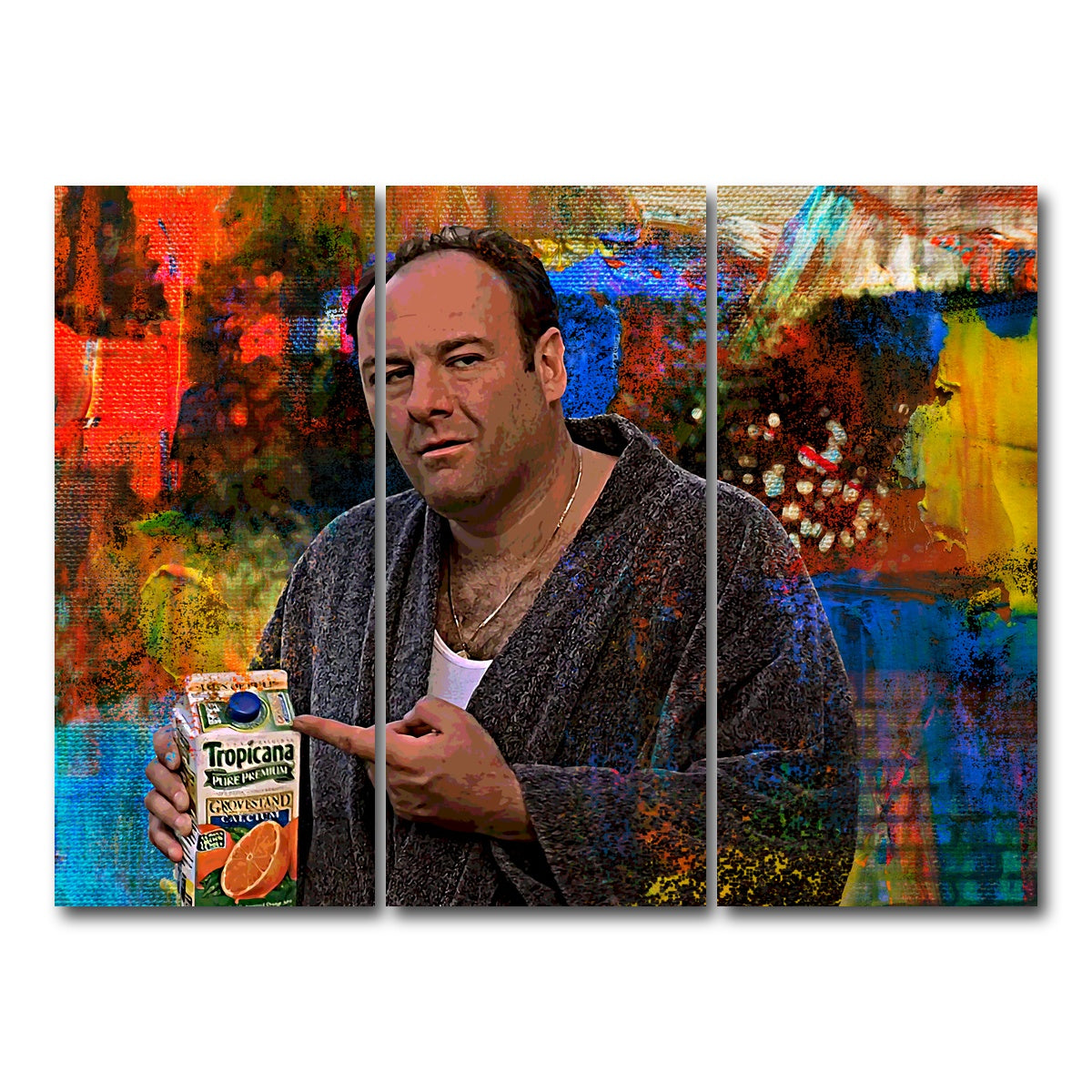 AUTO-MOCKUP WHITE | Tony Soprano Some Pulp | 3 Piece | Gallery Wrap Canvas | group=8x18