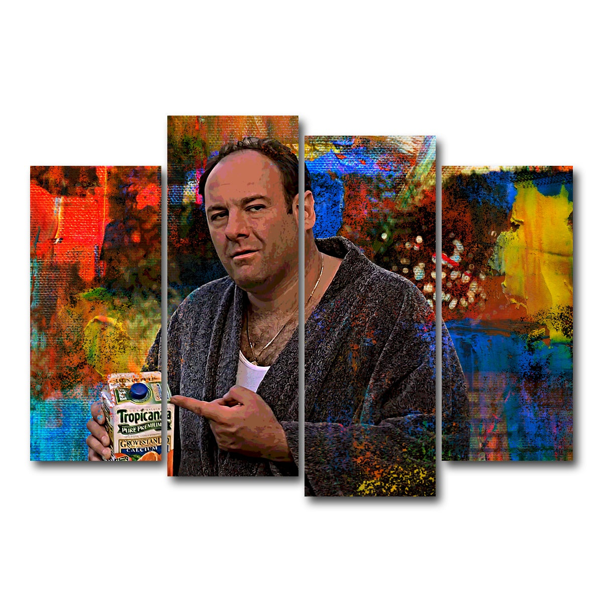 AUTO-MOCKUP WHITE | Tony Soprano Some Pulp | 4 Piece | Gallery Wrap Canvas | group=4_normal