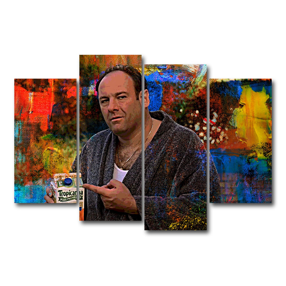 AUTO-MOCKUP WHITE | Tony Soprano Some Pulp | 4 Piece | Gallery Wrap Canvas | group=4_short