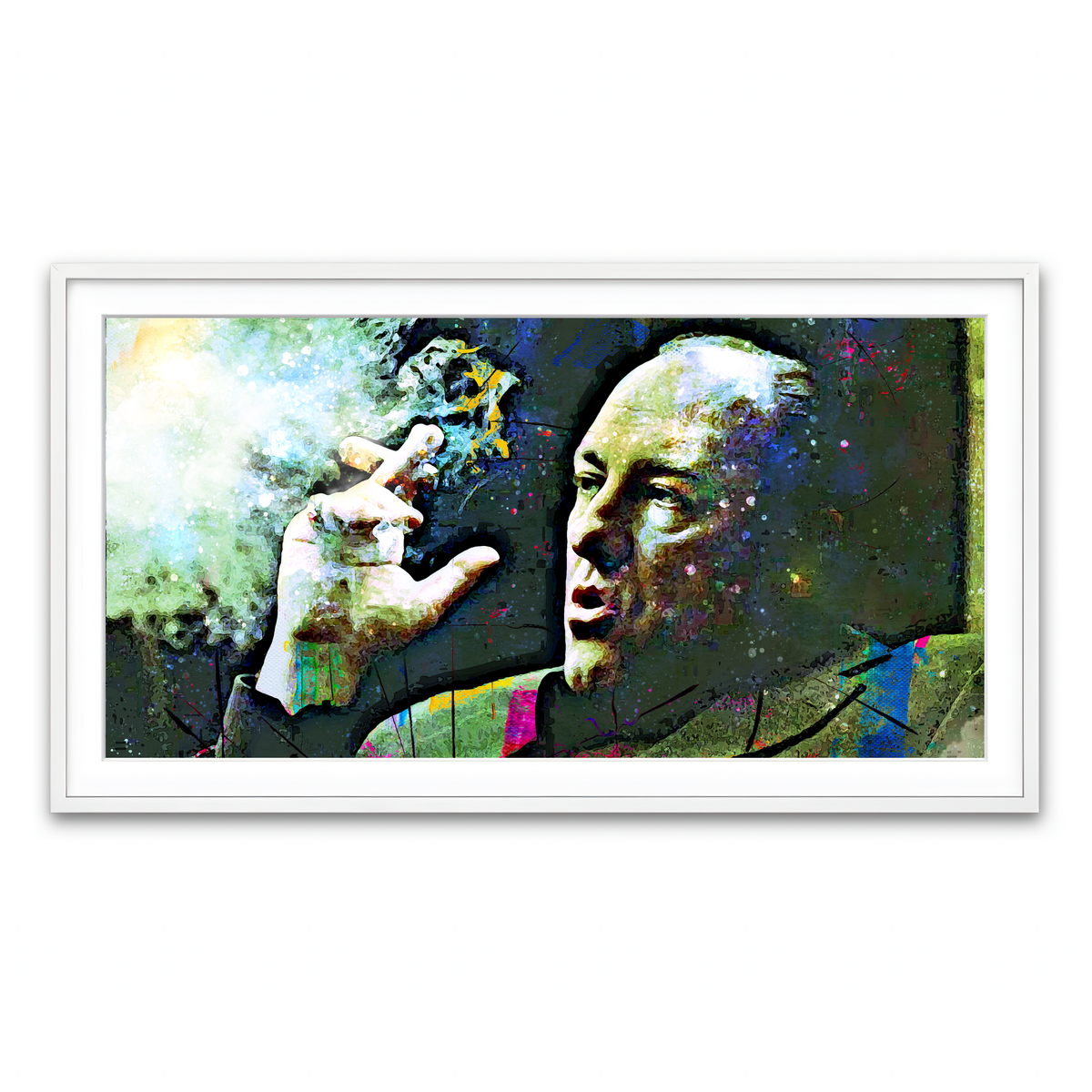 Framed Print 2x1 White