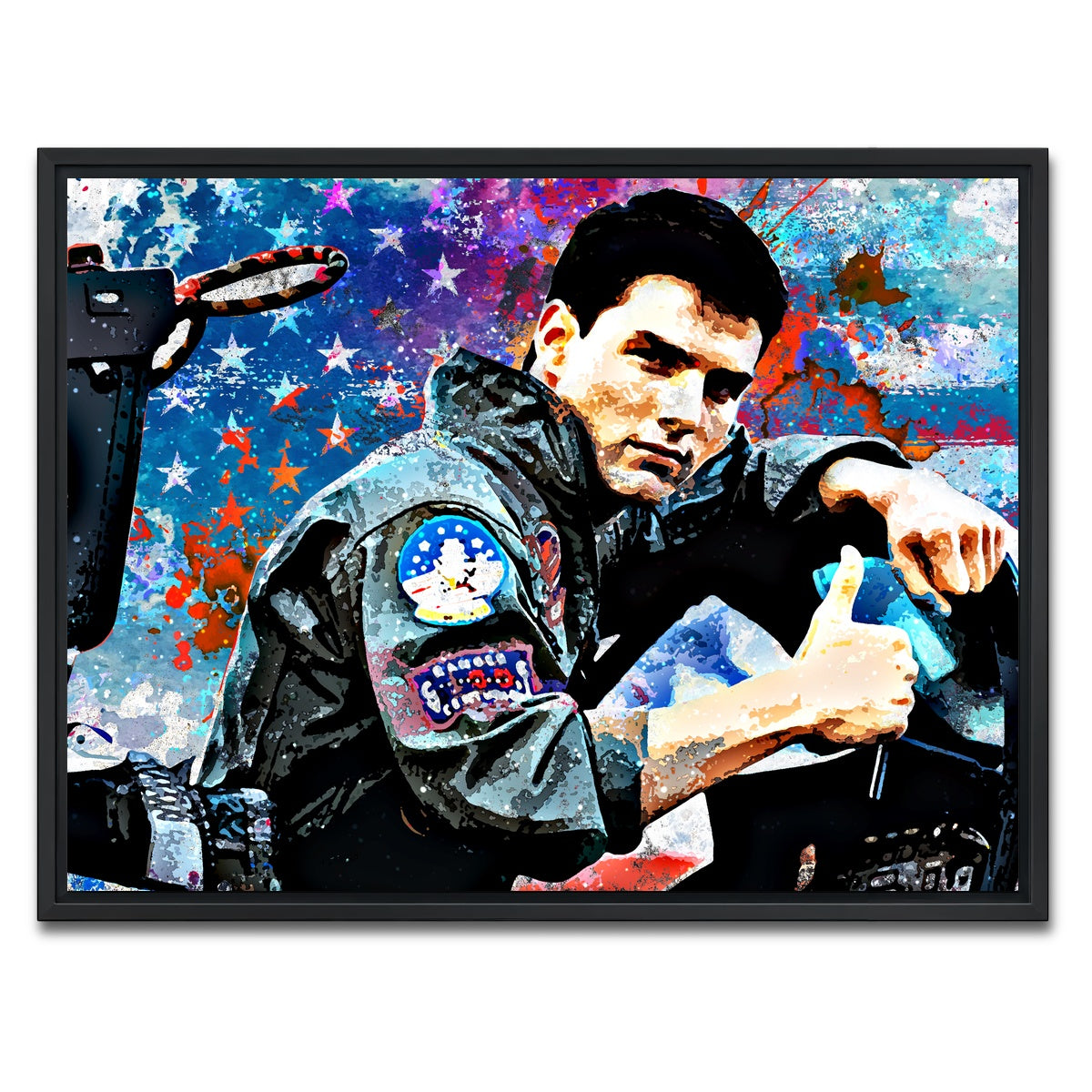 AUTO-MOCKUP WHITE | Top Gun | 1 Piece | Black Framed Canvas | group=4x3