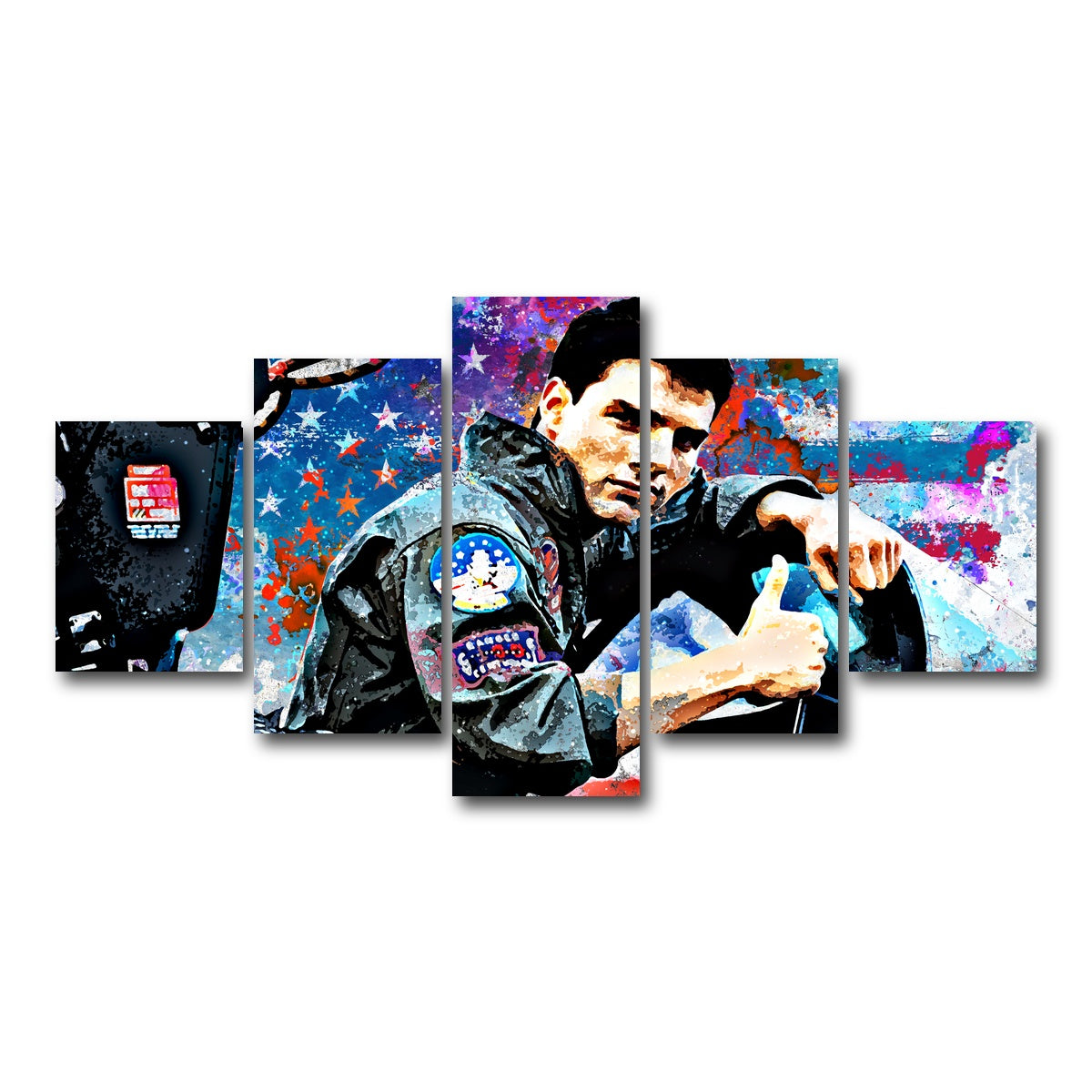 AUTO-MOCKUP WHITE | Top Gun | 5 Piece | Gallery Wrap Canvas | group=5_short