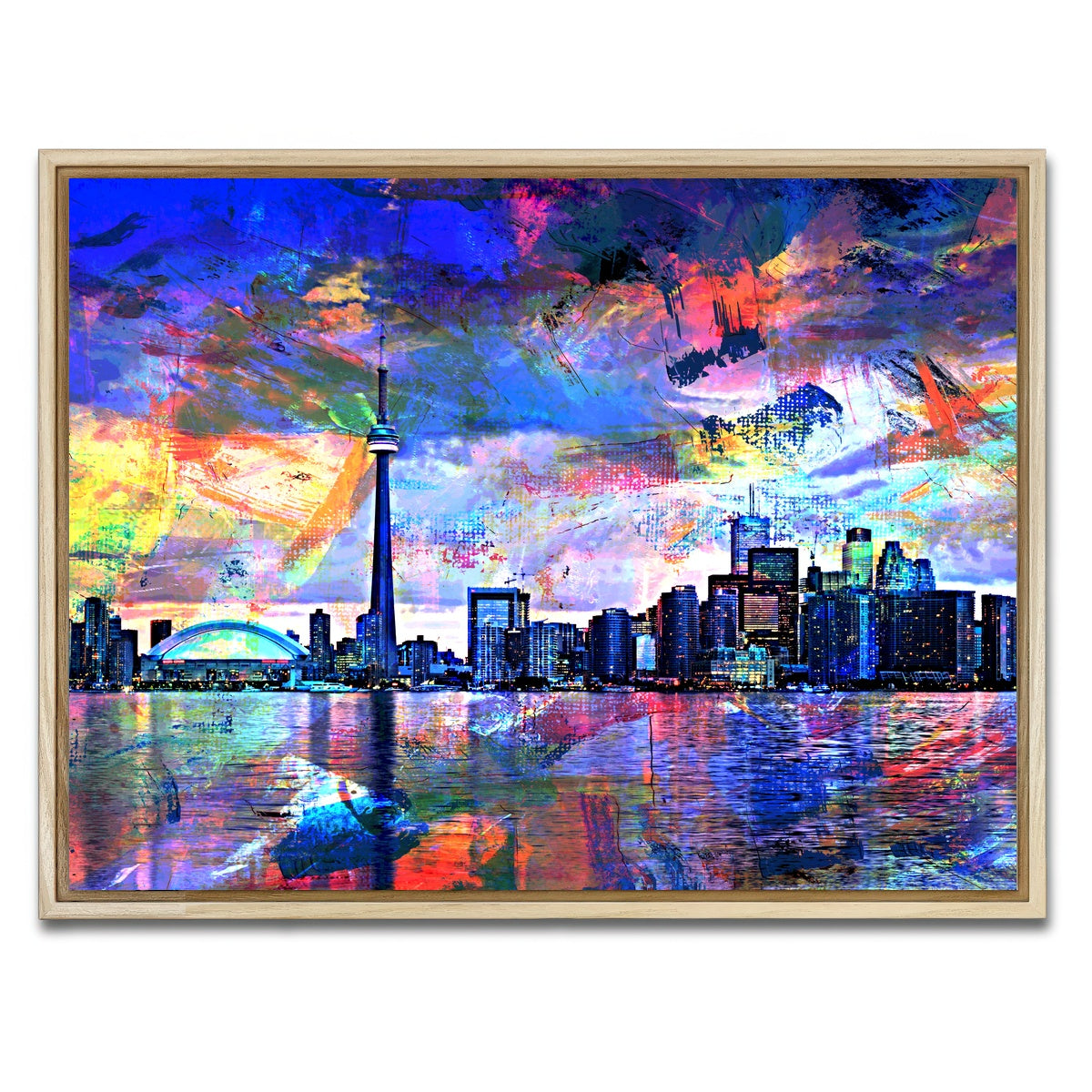 AUTO-MOCKUP WHITE | Toronto Abstract | 1 Piece | Natural Framed Canvas | group=4x3