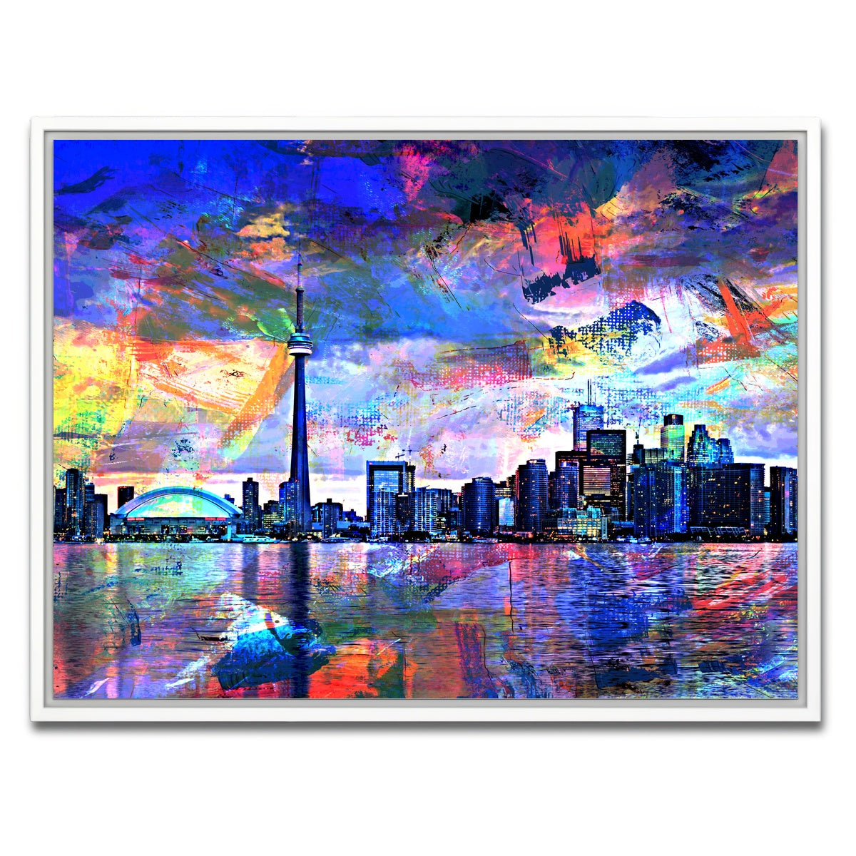 AUTO-MOCKUP WHITE | Toronto Abstract | 1 Piece | White Framed Canvas | group=4x3