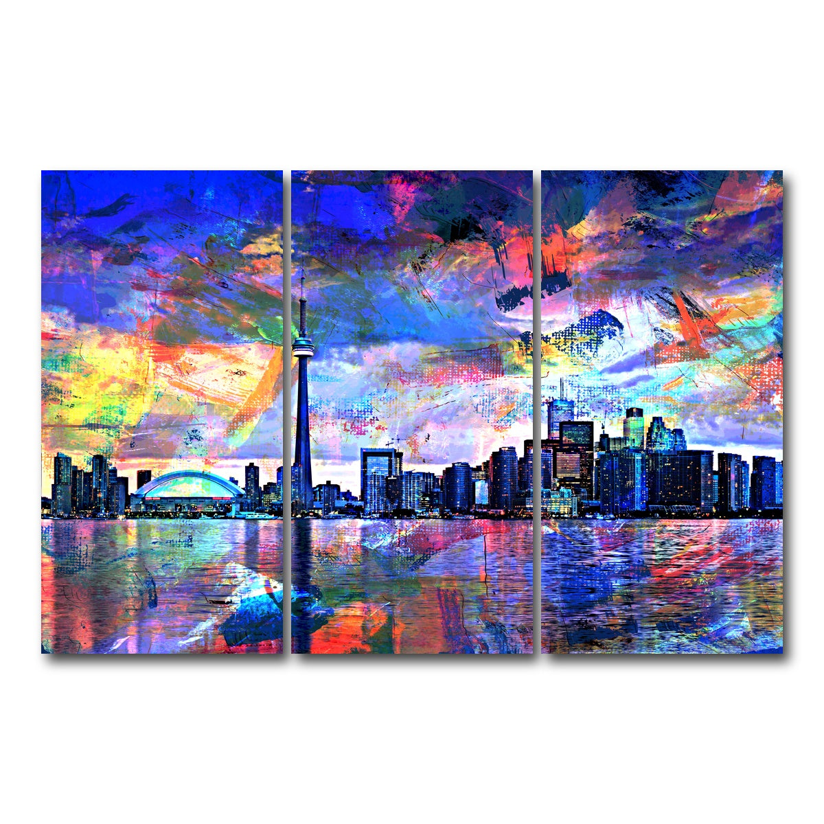 AUTO-MOCKUP WHITE | Toronto Abstract | 3 Piece | Gallery Wrap Canvas | group=12x24