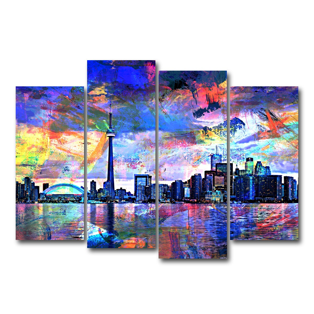 AUTO-MOCKUP WHITE | Toronto Abstract | 4 Piece | Gallery Wrap Canvas | group=4_normal