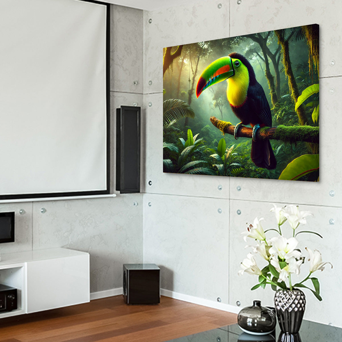 Toucan on Branch Wall Art