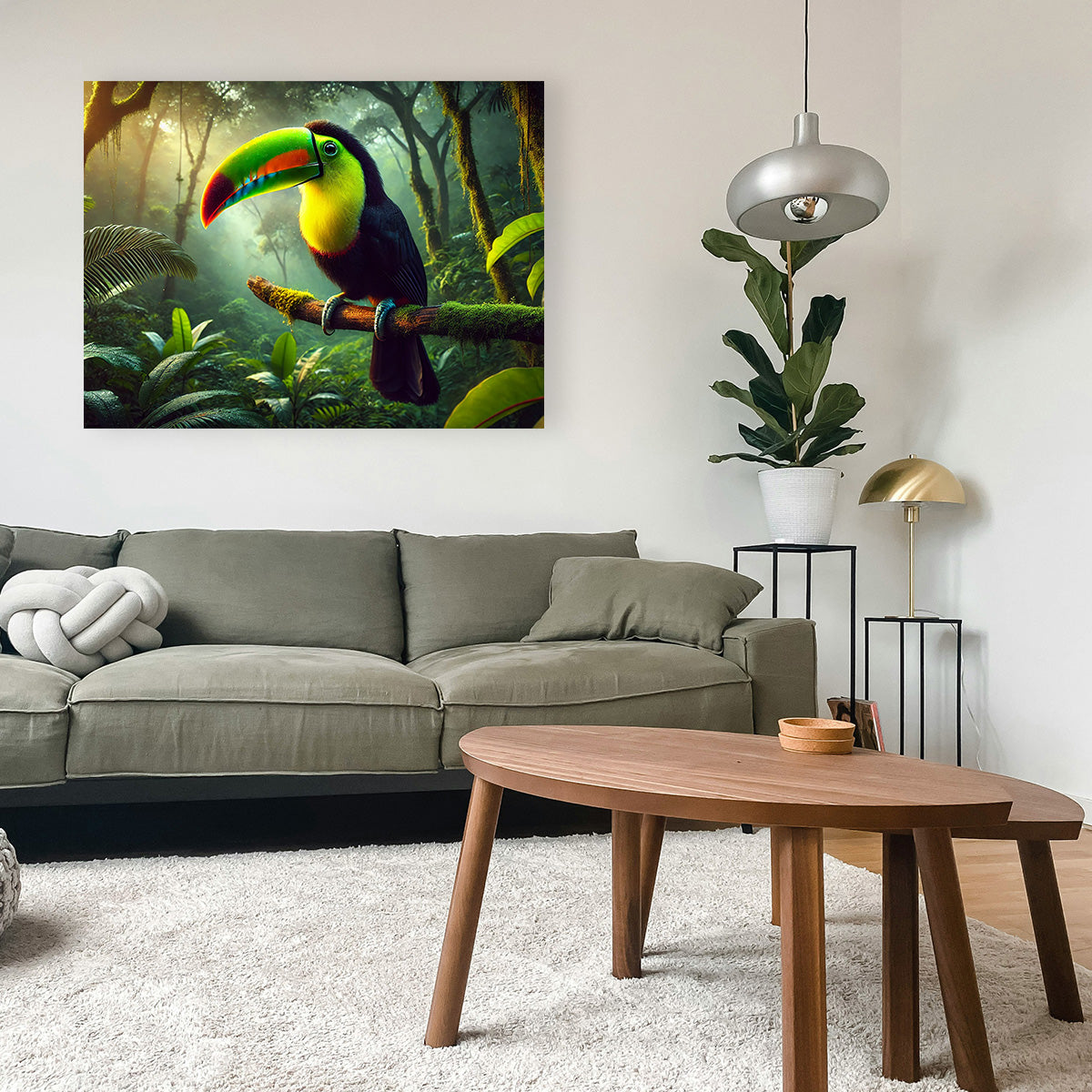 Toucan on Branch Wall Art