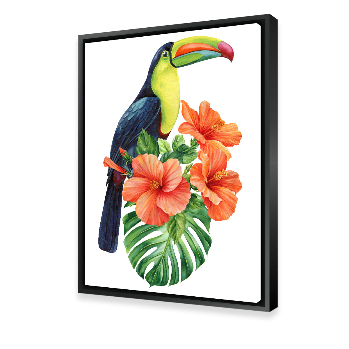 Toucan Vintage Orange Wall Art