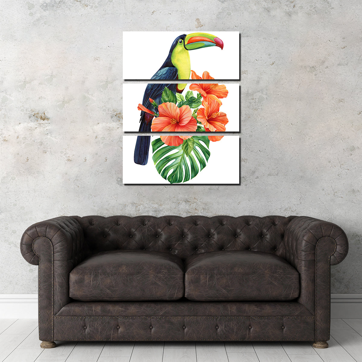 Toucan Vintage Orange Wall Art