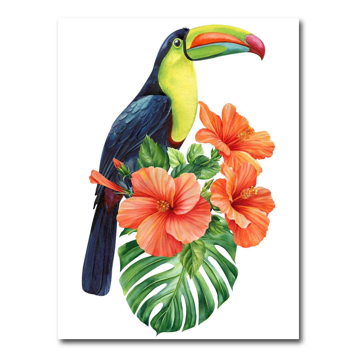 AUTO-MOCKUP WHITE | Toucan Vintage Orange | 1 Piece | Gallery Wrap Canvas | group=3x4