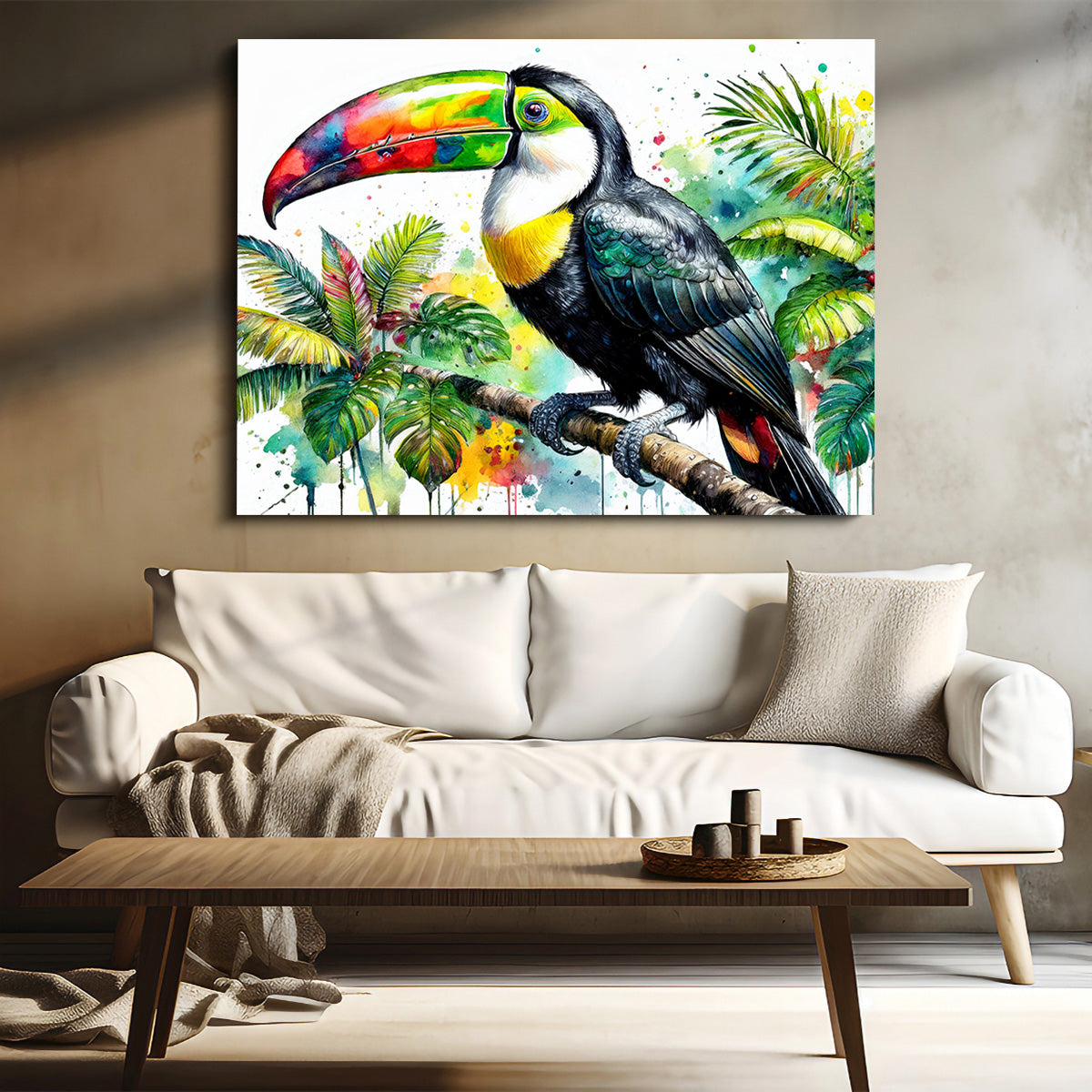 Toucan Watercolor V1 Wall Art