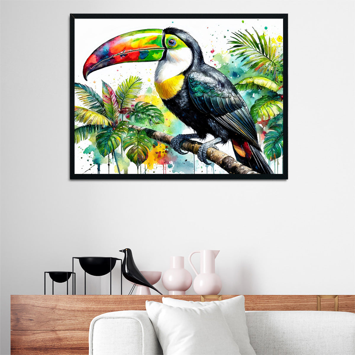 Toucan Watercolor V1 Wall Art