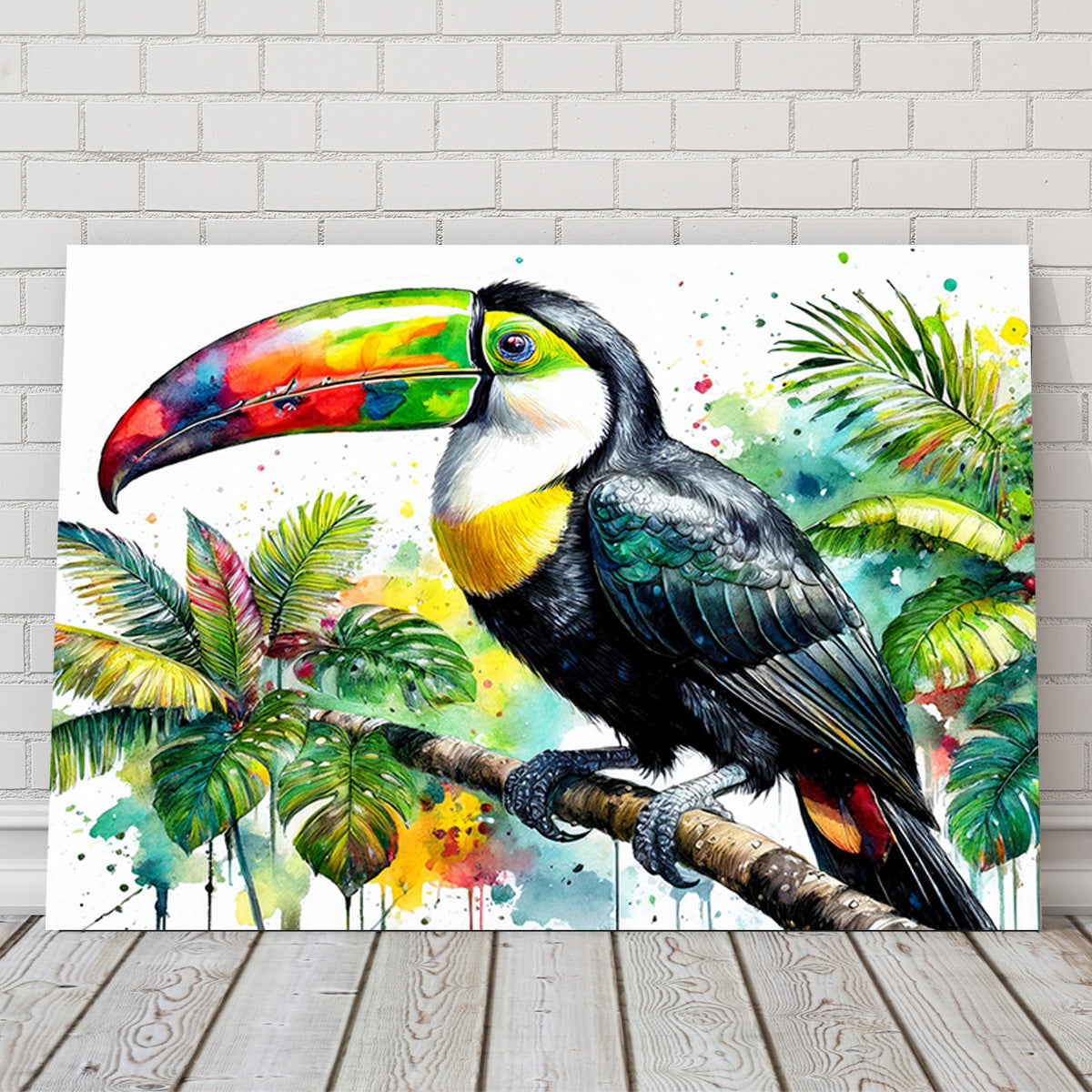 Toucan Watercolor V1 Wall Art