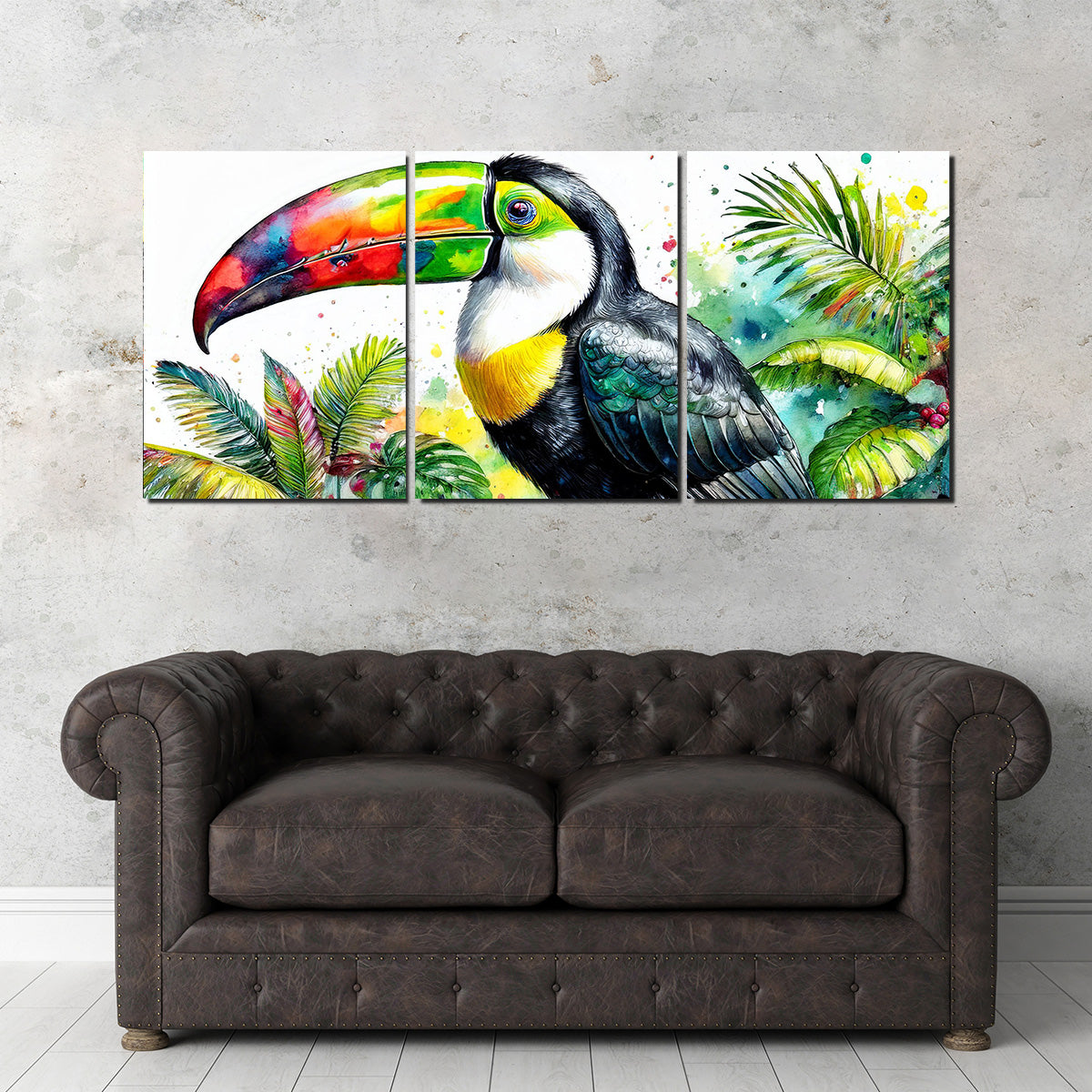 Toucan Watercolor V1 Wall Art