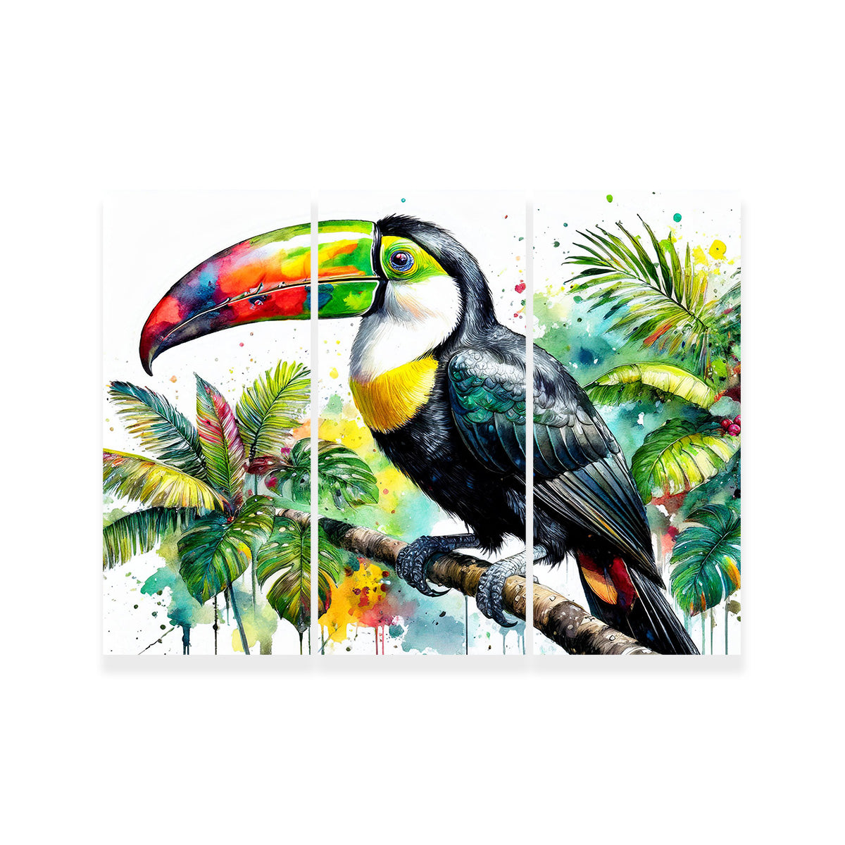 Toucan Watercolor V1 Wall Art