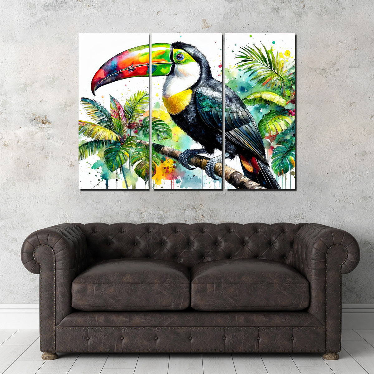 Toucan Watercolor V1 Wall Art