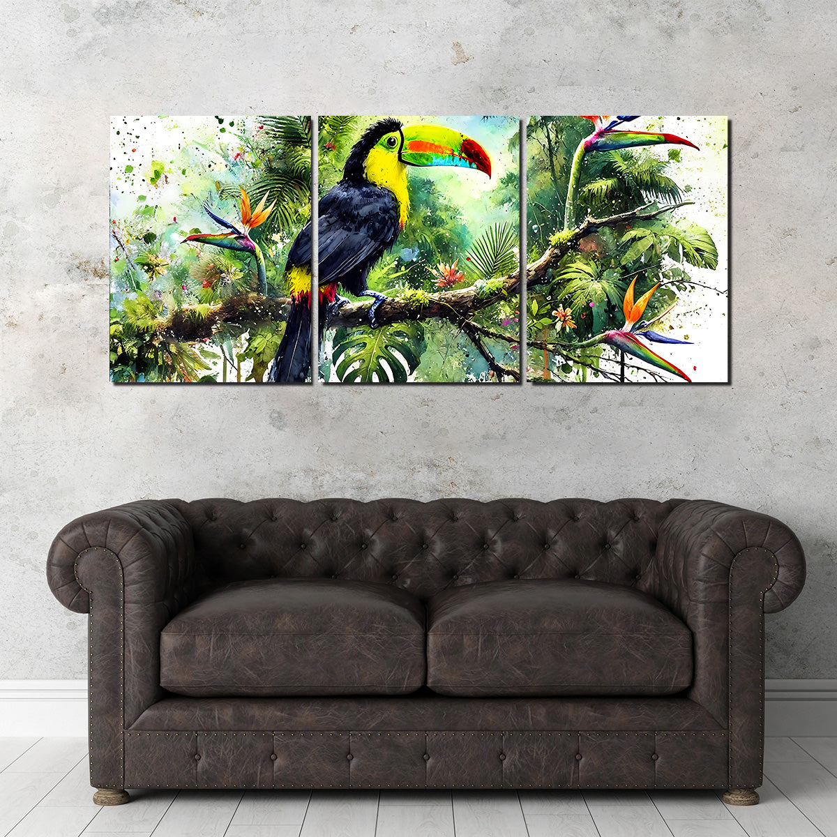 Toucan Watercolor V2 Wall Art