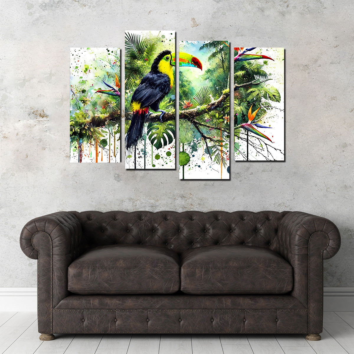 Toucan Watercolor V2 Wall Art
