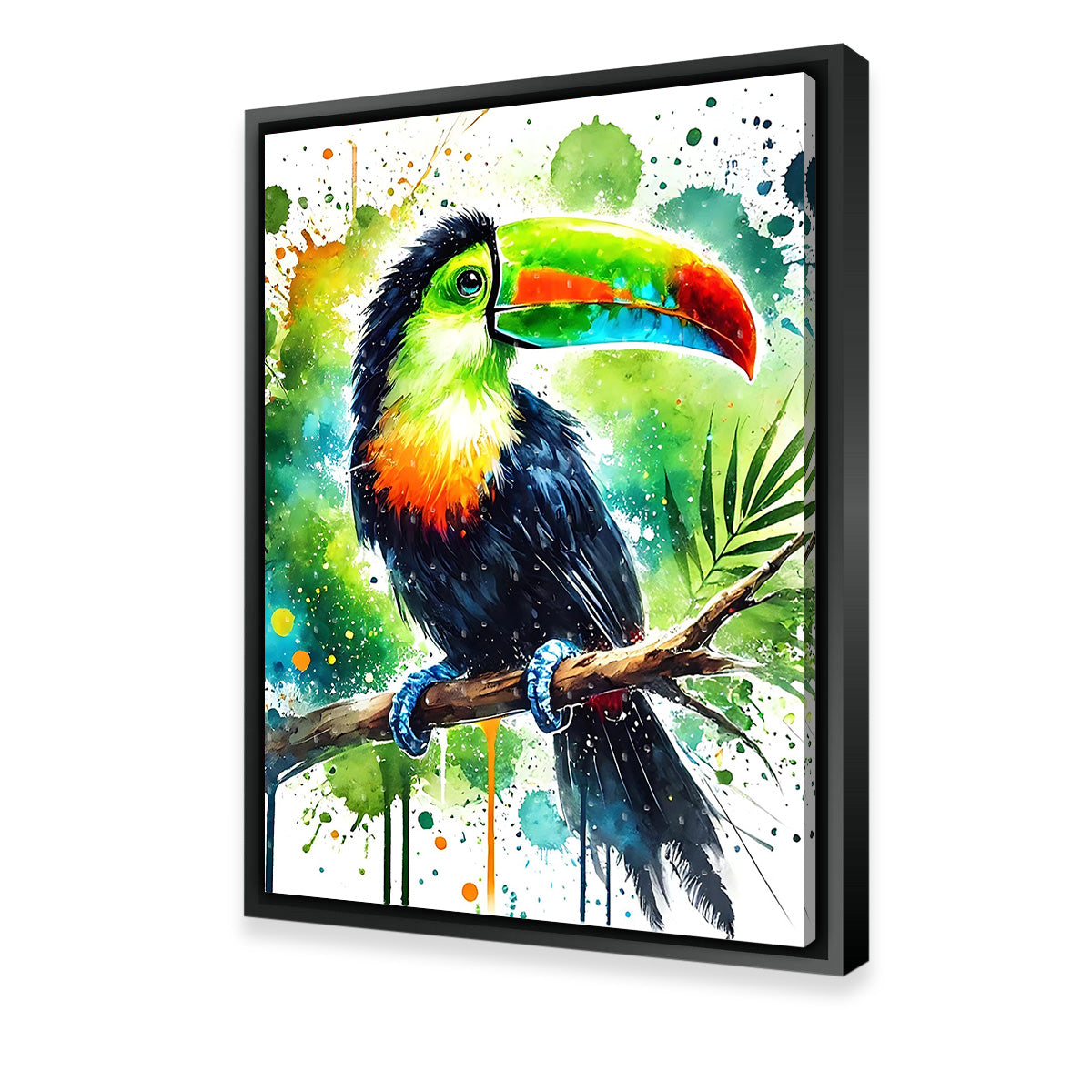 Toucan Paint Drip Wall Art