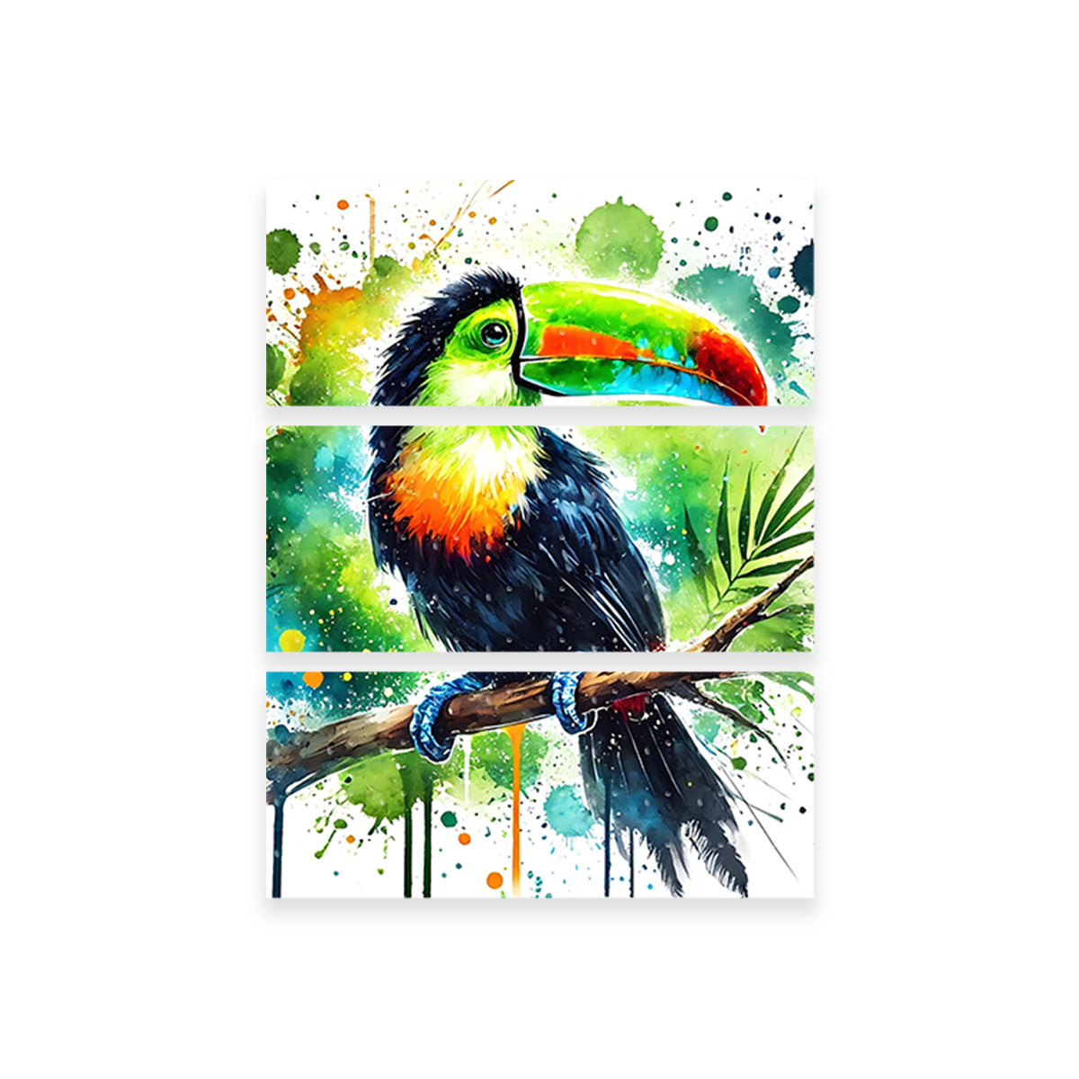 Toucan Paint Drip Wall Art