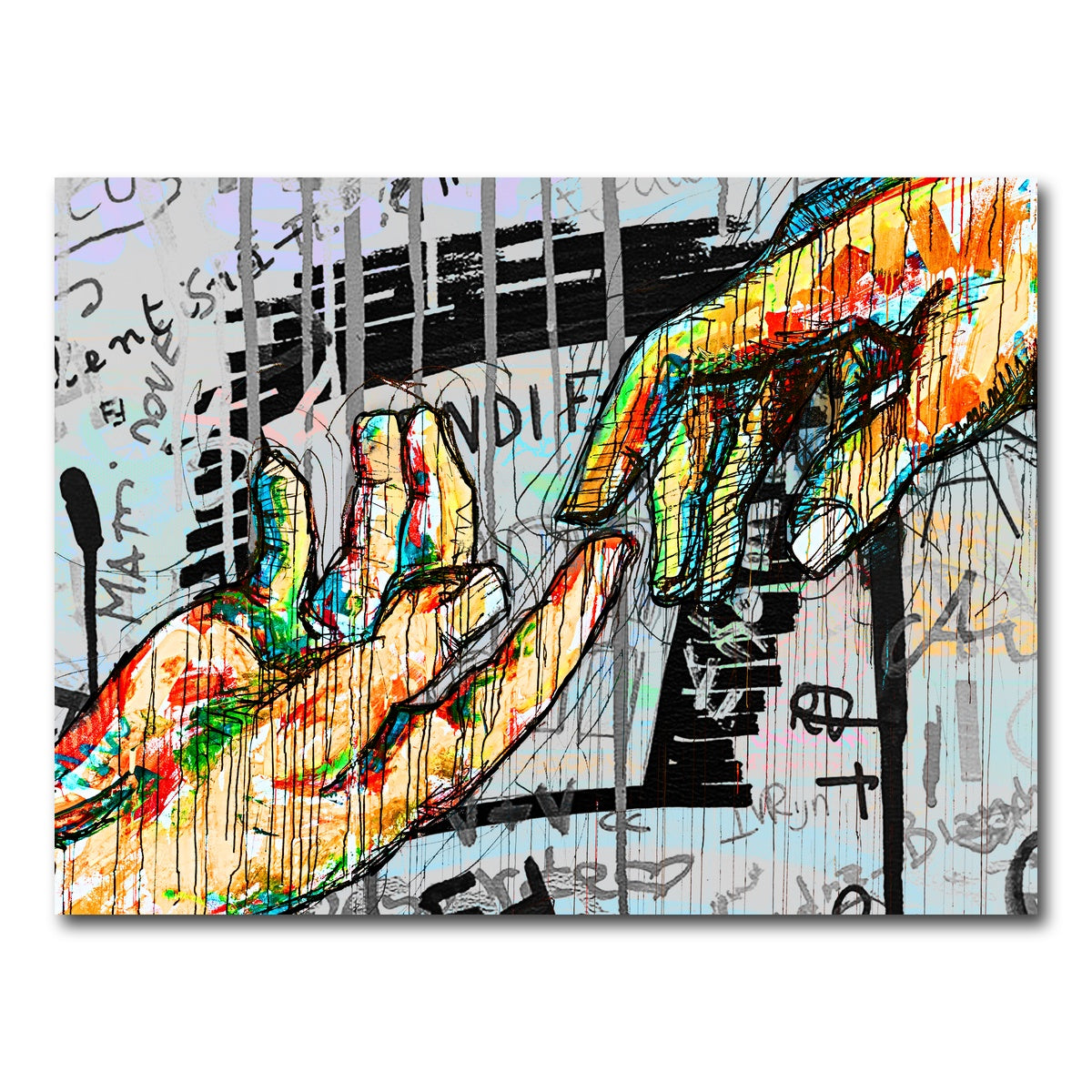 AUTO-MOCKUP WHITE | Touch Hand design | 1 Piece | Gallery Wrap Canvas | group=4x3