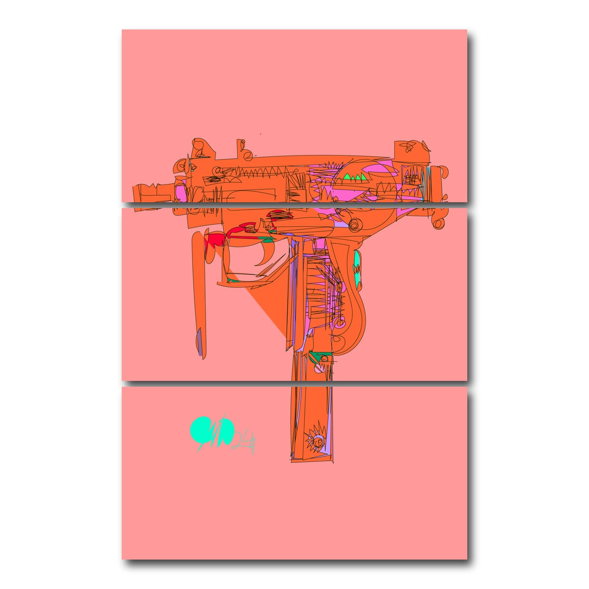 AUTO-MOCKUP WHITE | Toy Oozie | 3 Piece | Gallery Wrap Canvas | group=12x24_stacked