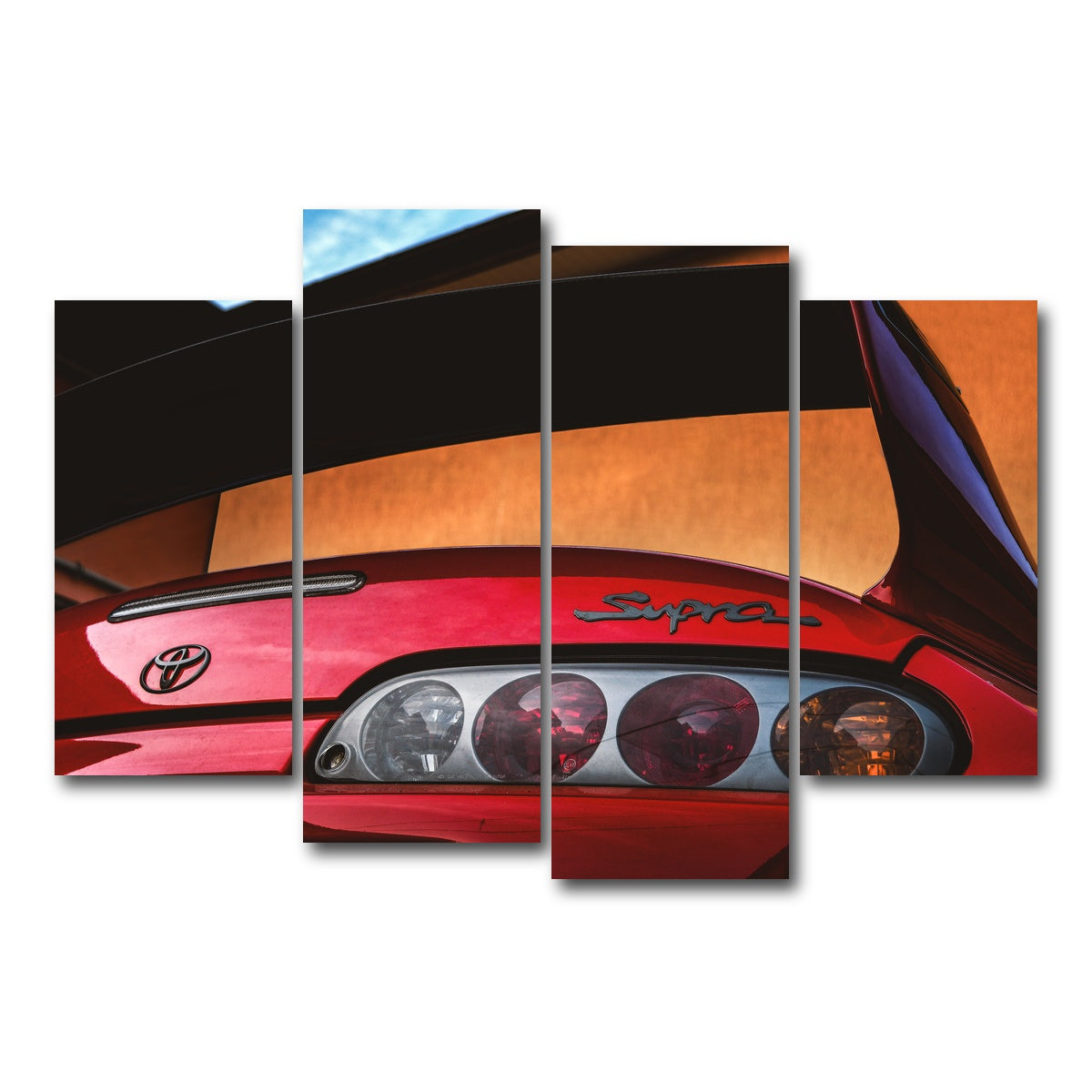 AUTO-MOCKUP WHITE | Toyota Supra 3 | 4 Piece | Gallery Wrap Canvas | group=4_short